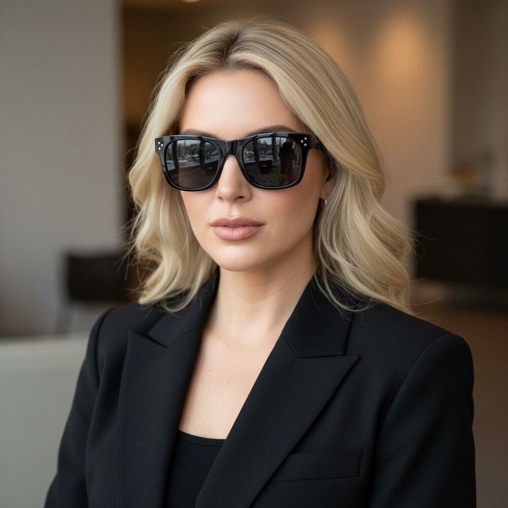 Prive Revaux  Black Polarized Handcrafted Designer Sunglasses With Case